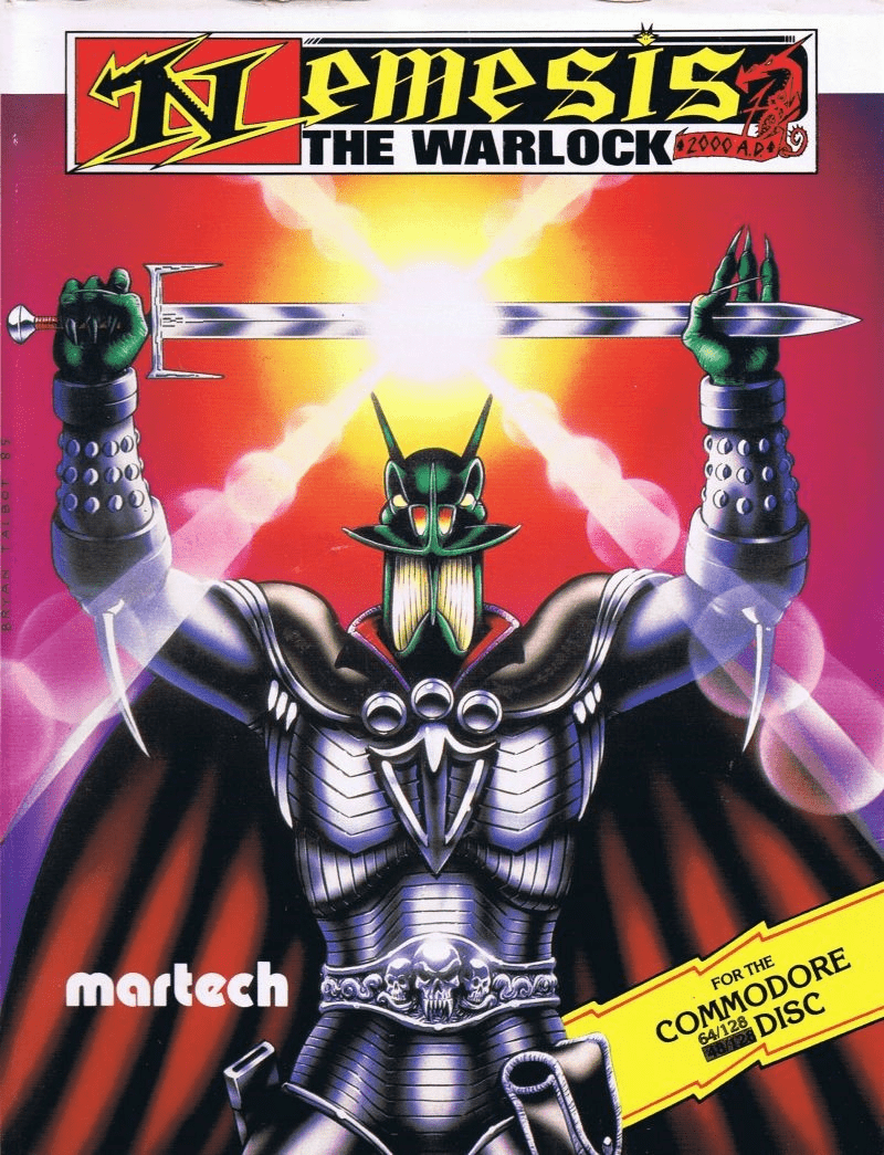 Nemesis: The Warlock box art for Commodore 64